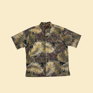 90s/Y2K Tori Richard Honolulu shirt, vintage mens black & beige Hawaiian shirt